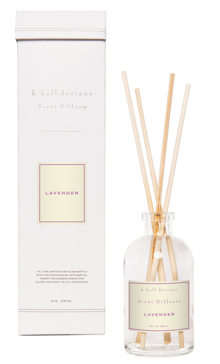 k. hall designs Lavender Diffusion Set Reed Oil Diffuser
