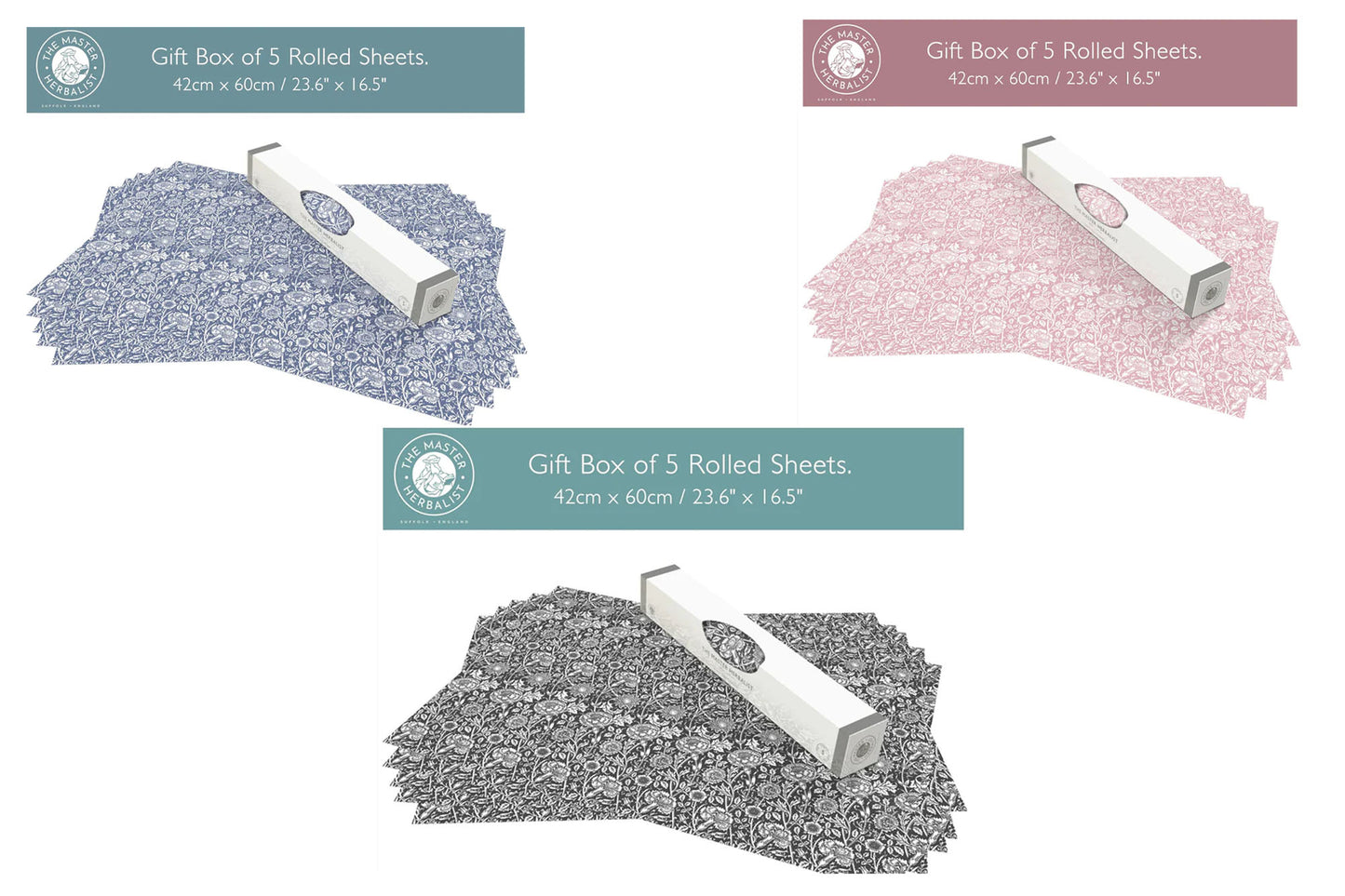 William Morris Trio of Color Drawer Liners Collection