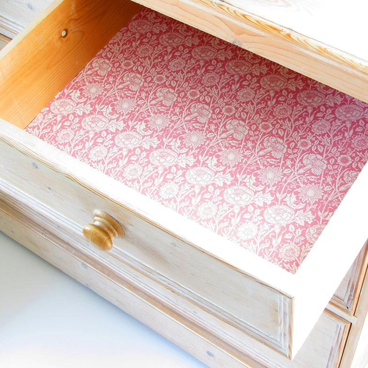 Pink Rose William Morris Drawer Liner